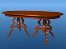 Victorian Dining Table. File includes a placemat.
